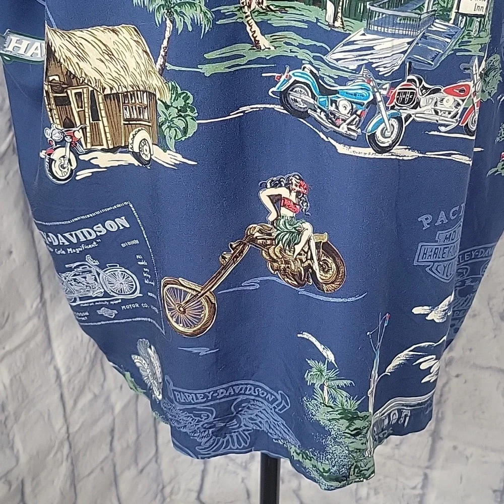 Harley-Davidson Blue‎ Casual Button Down Shirt - Picture 11 of 14